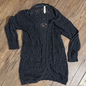 Aeropostale Dark Gray Knit Cardigan
